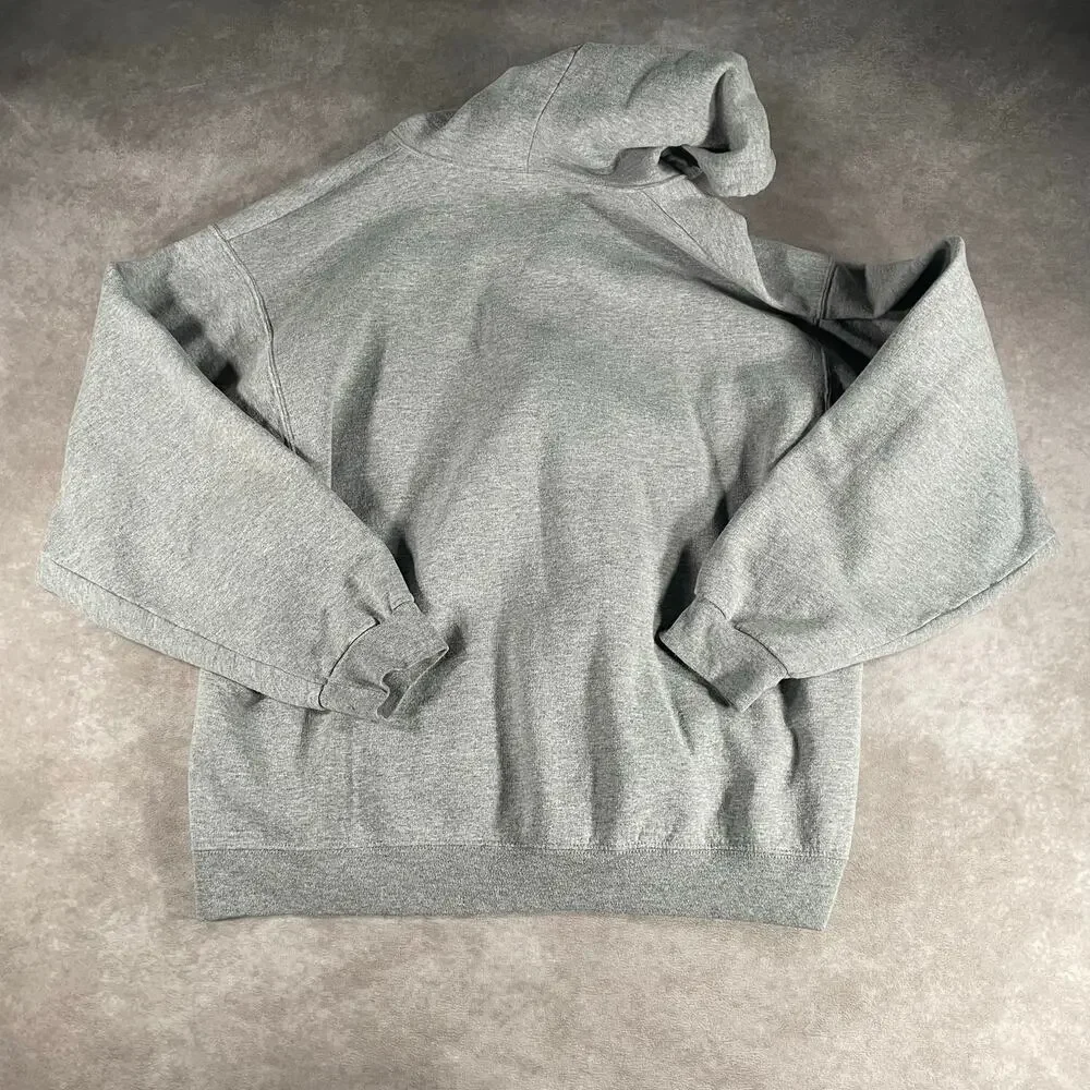 Y2K Vintage Grey Baggy Soft Cozy Full Zip Hoodie Men’s XL